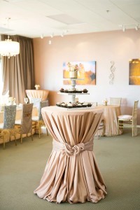 decorated table in room