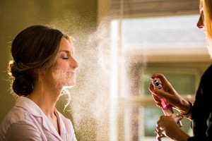 Bride with perfume